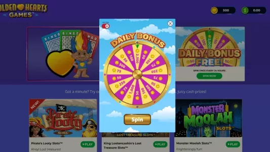 Golden Hearts Casino Daily Bonus