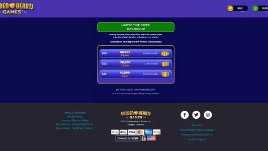 Golden Hearts Casino Purchase Offer