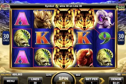 Golden Wolves Slot Line Win