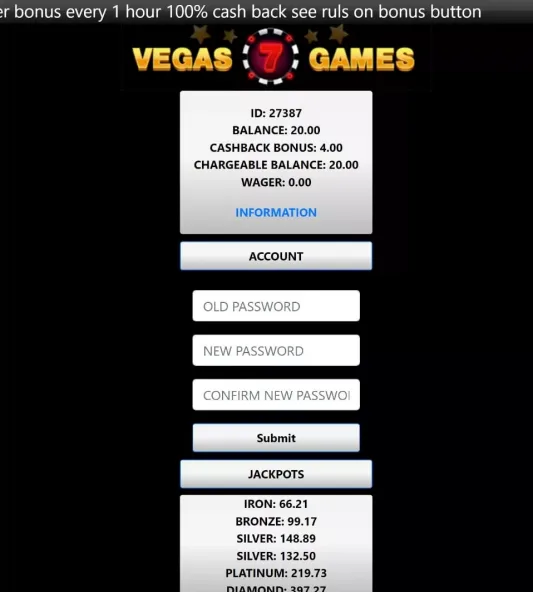 Vegas7Games LoginVegas7Games Login