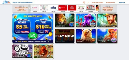 Zitobox Casino Homepage
