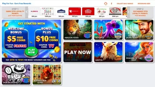 Zitobox Casino Homepage