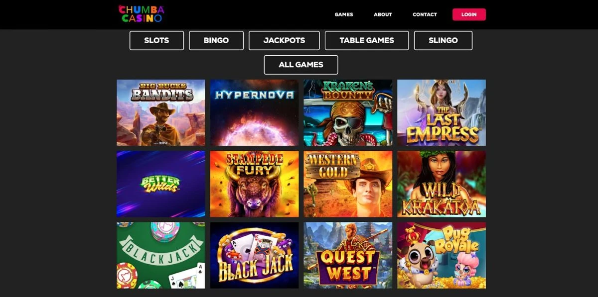 Chumba Casino slots page