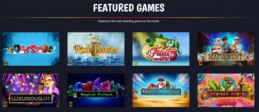 sweepslots casino featured games