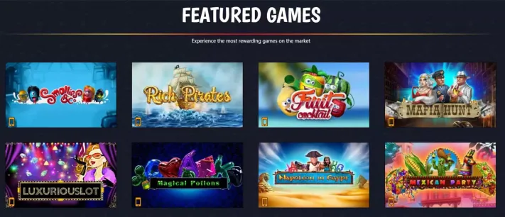 sweepslots casino featured games