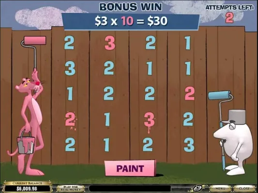 Bonus for Pink Panther Slot
