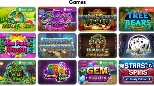 slot gallery with many games available for Loyal Royal Casino