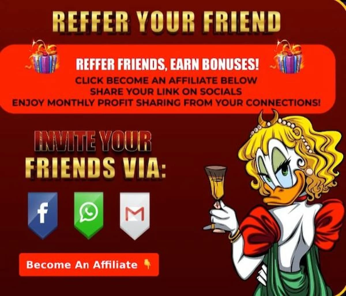 Scrooge Casino Refer a Friend promo