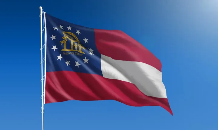 VGW Shuts Down in Connecticut Georgia State flag on a pole